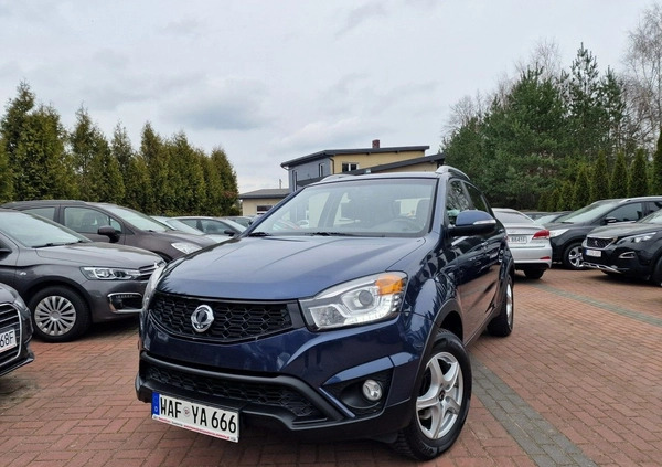 SsangYong Korando cena 31900 przebieg: 145000, rok produkcji 2013 z Kosów Lacki małe 497